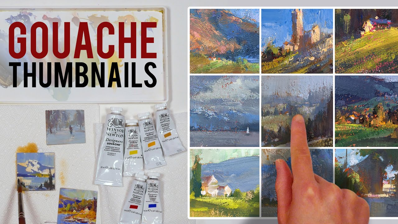 Painting Landscape Thumbnails (STEP BY STEP) - Proko