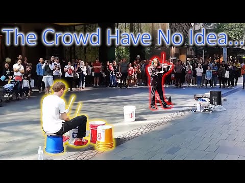crazy busker steals my spot