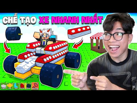 BI HUỲNH CHẾ TẠO XE ĐUA NHANH NHẤT PHÁ ĐẢO ĐƯỜNG ĐUA TRONG ROBLOX