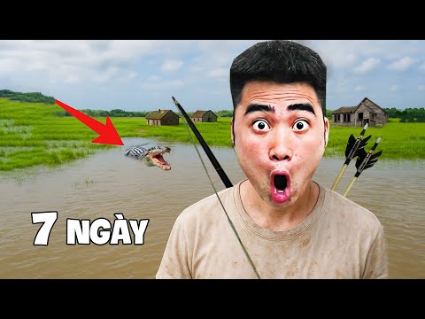 Gấu Đỏ TV - 7 Ngày Sinh Tồn Trời Mưa Không Đồ Ăn, Nước Uống Ngoài Cánh Đồng