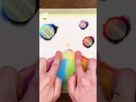 If you read this comment with 🪐 #oilpastel  #artwork  #psyche  #rainbow  #drawing