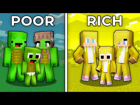 JJ's RICH Family vs Mikey's POOR Family Battle in Minecraft Maizen!