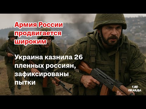 Армия России продвигается широким фронтом. Украина казнила 26 пленных россиян