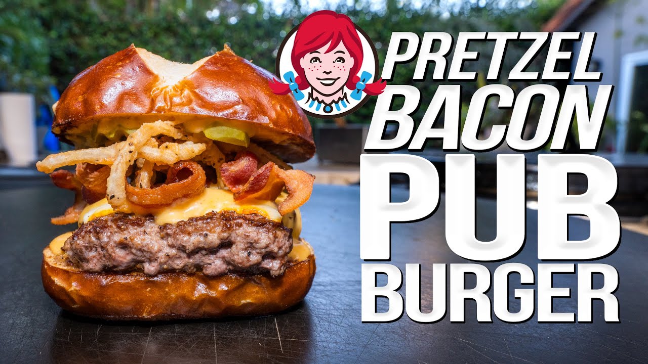 WENDY'S PRETZEL BACON PUB CHEESEBURGER - BUT HOMEMADE. & WAY BETTER!