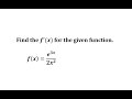 Derivatives and Simplification Techniques