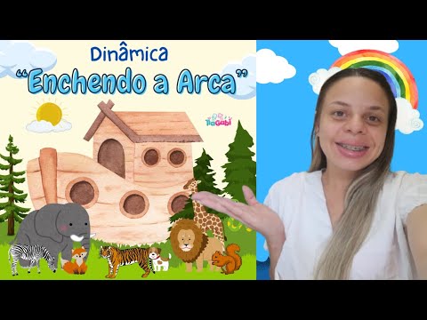 Dinâmica ENCHENDO A ARCA para Culto Kids ou EBD com o tema a Arca de Noé 🐈‍⬛🐕🐒🐱🦊🐥