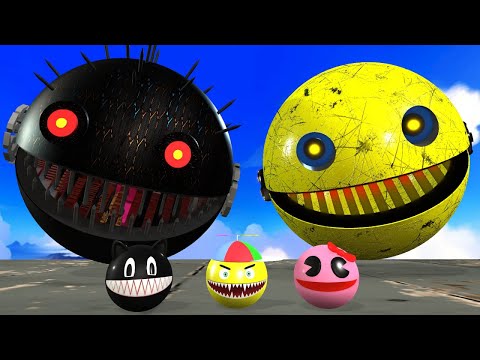 Robot Pacman vs Cartoon Cat vs Ms Pacman vs Scary Pacman X--997