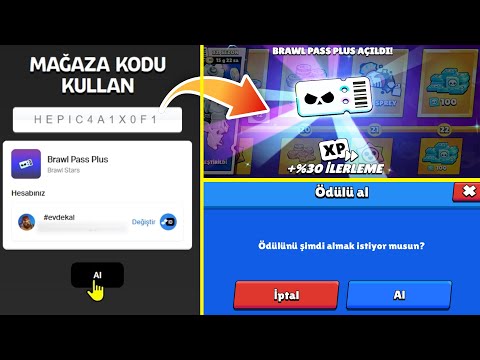 TÜM OYUNCULARA BEDAVA ÖDÜL VEREN YENİ LİNK ! MAĞAZA KODU İLE BRAWL PASS ALDIM ! - Brawl Stars