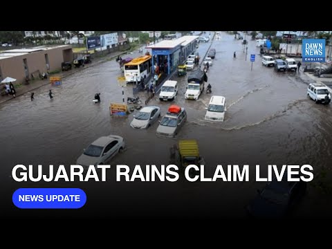 YouTube video thumbnail: Gujarat Rains Claim Lives: 18 Dead as Monsoon Floods Hit India