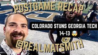 🦬 POSTGAME RECAP: Colorado STUNS Georgia Tech at the buzzer, 14-13