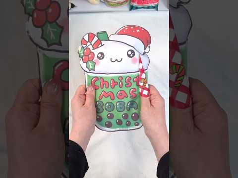 Christmas BOBA Blind bag🎄💗✨ #paperdiy #papercraft #blindbag #satisfying #asmr #unboxing
