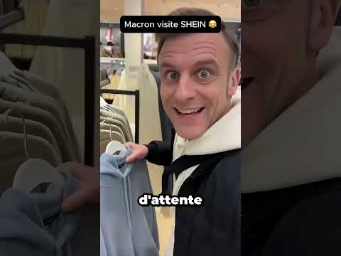 Macron fait une visite dans le magasin SHEIN 😂🛍️ #macron #shein #shopping #poupée #france #humour