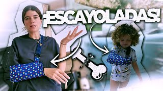 24HORAS ESCAYOLADAS E INMOVILIZADAS! VLOG DE DOS CHICAS SIN UN BRAZO! 😱😱😱😱😱 @BonbonReich