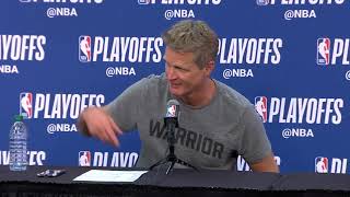 Steve Kerr | Postgame Interview | 2018 WCSF | Warriors Pelicans Game 4 | FreeDawkins