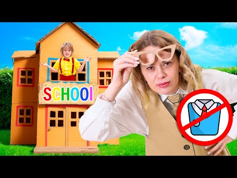 Eva and Cardboard SCHOOL Adventure for kids