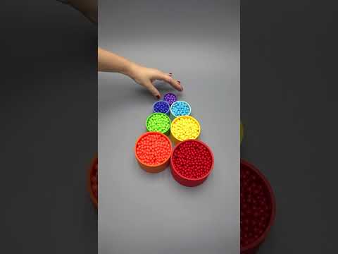 Oddly Satisfying video Colored Beads and Balls #beads #oddlysatisfying #dominogirl