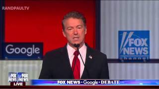 Rand Paul closing statements and "President Paul" chants FOX GOP Debate