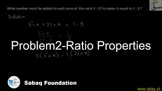 Problem2-Ratio Properties