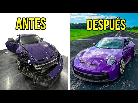 MONTAJE COMPLETO - RECONSTRUCCIÓN DE UN PORSCHE 911 GT3 DAÑADO EN UN ACCIDENTE