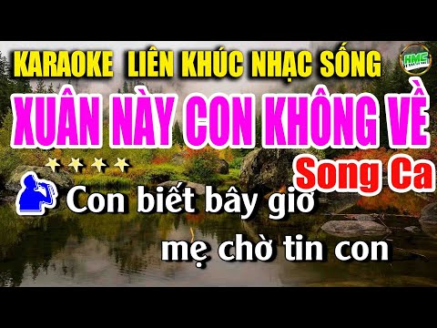 Karaoke Liên Khúc Nhạc Trữ Tình Song Ca | Nhạc Vàng Dễ Hát Nhất Của Năm – XUÂN NÀY CON KHÔNG VỀ