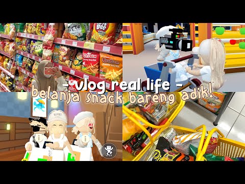 VLOG REAL LIFE#1 !๐ธ - Belanja Snack bareng Adik Akuu di Alfa!! ๐๐ - | Roblox Indonesia ๐ฎ๐ฉ |