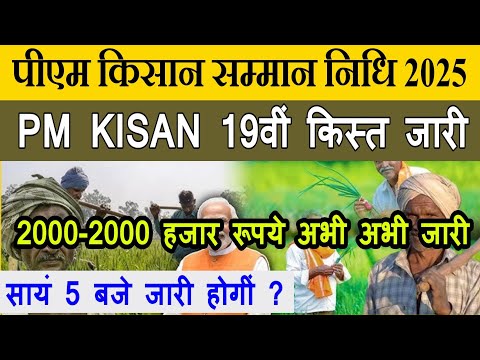 PM Kisan Samman Nidhi Yojana 2025: 19vi Kist होगी जारी, रु० 2000 सभी किसानो को मिलेगा पैसा, जारी