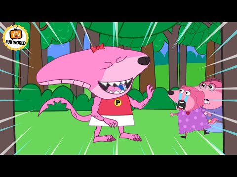 Monster Peppa Dog tries to eat George Dog #funnycartoon #peppapig #animationmeme