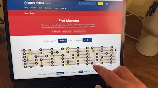 Visualize Guitar Riffs, Scales, Triads, and more with FretMonster (free web tool)