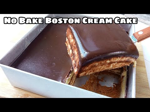 No Bake Boston Cream Cake | Sobrang Sarap Nito, Madali Lang Gawin