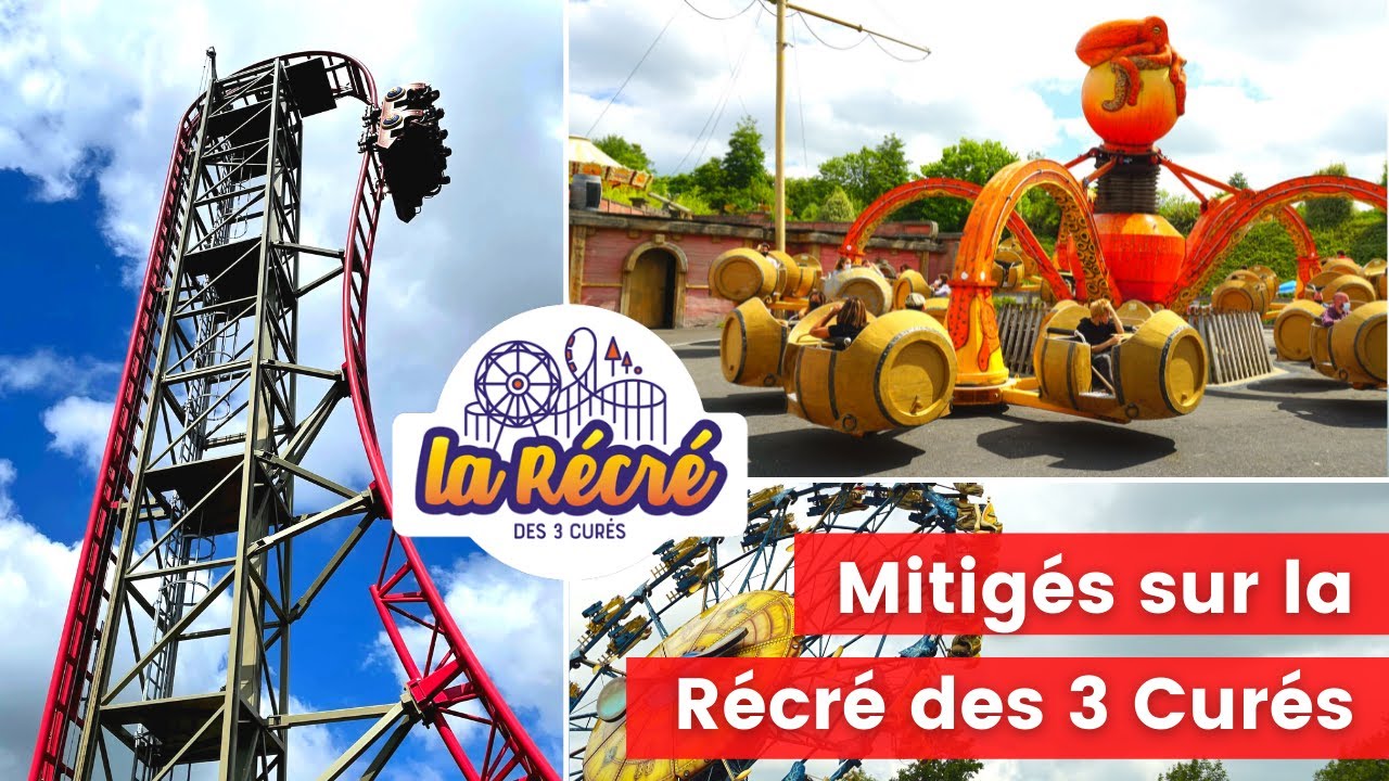 La Récré des trois curés, montagne russe Vertika et visite du parc d'attractions