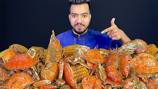 ASMR SEAFOOD BOIL MUKBANG | GIANT KING LOBSTER, KING CRAB, SHRIMP, CORN EATING | SPICY SEAFOOD BOIL