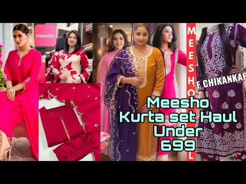 Meesho kurta set Under 599 ।। Trendy Kurta set ।। Haul video ।। @SimranNikky @ABHIKSHA