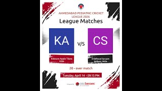 MATCH 1 || AHMEDABAD PEDIATRIC CRICKET LEAGUE 2026 || ACADEMY OF PEDIATRICS AHMEDABAD