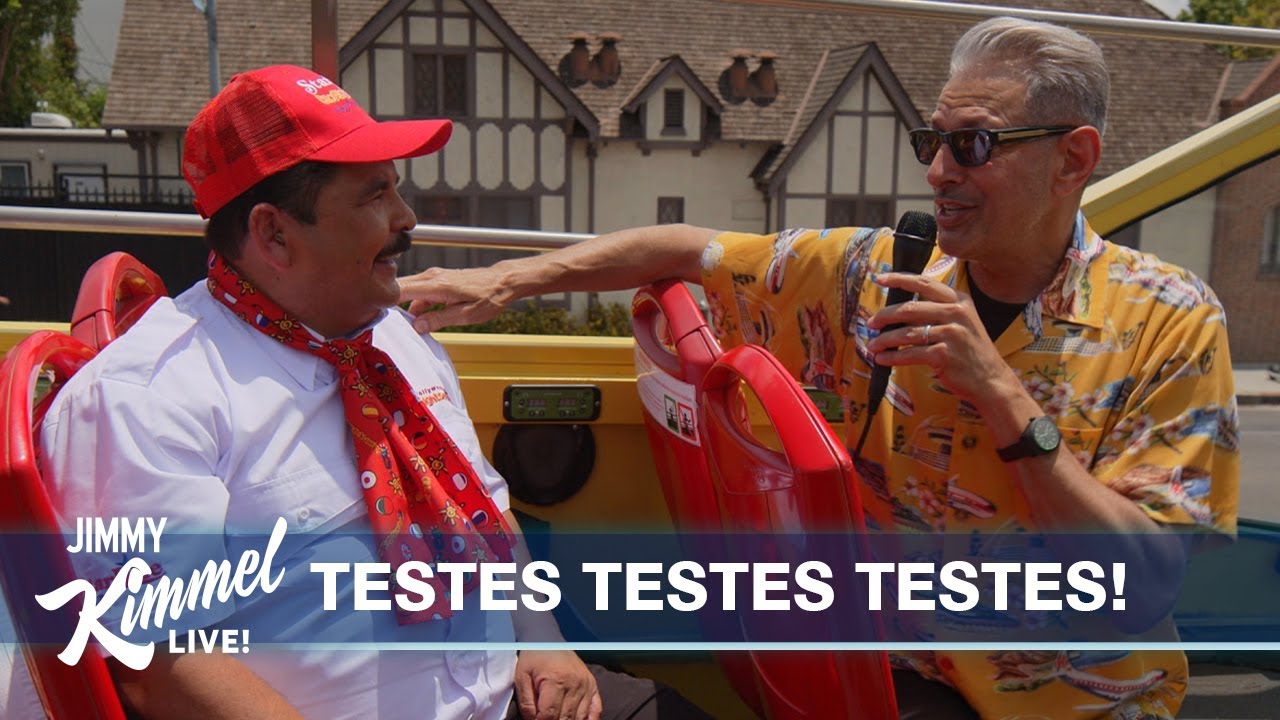 Jeff Goldblum & Guillermo Surprise Tourists on a Hollywood Bus Tour