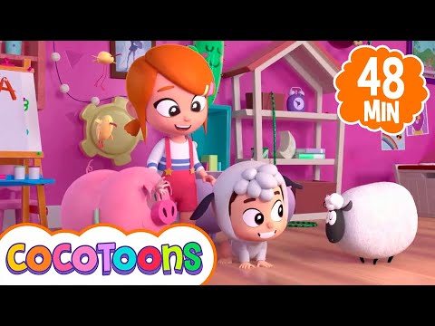 Maria tinha um cordeirinho 🐑  e mais música infantil de Lea e Pop em português | Cocotoons Brasil