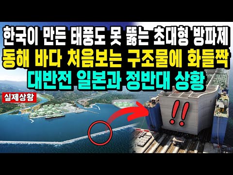 한국이 만든 태풍도 못 뚫는 초대형 방파제동해 바다 처음보는 구조물에 화들짝대반전 일본과 정반대 상황