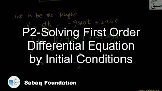 P2-Solving First Order Differential Equation by Initial Conditions