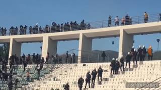 Επεισόδια στον τελικό κυπελου..ΠΑΟΚ-ΑΕΚ 2017 στο Πανθεσαλικο σταδιο