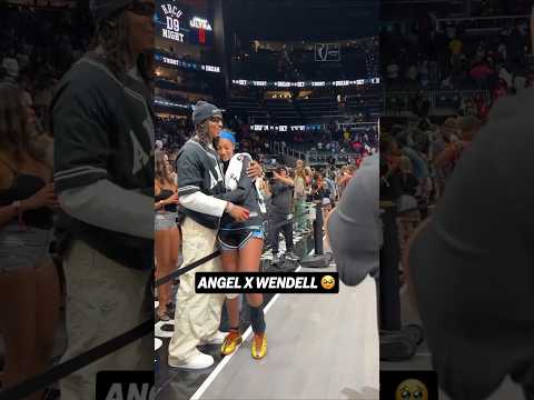 ❤️ Angel Reese & BF Wendell Carter Jr embrace after win | Atlanta Dream WNBA women's basketball NBA