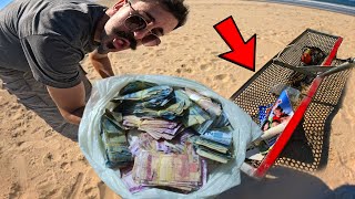 Achei TUDO isso Peneirando a Areia da praia!!!🤑💲