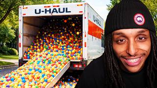 TURNING MY U-HAUL INTO A BALL PIT