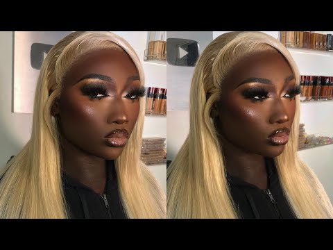 How to tone blonde 👱‍♀️ aliexpress $116 wig 😱for darkskin girlies X Install BEGINNER FRIENDLY 🔥