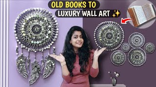 Old Books to Luxury Wall Art Ideas 😱 | DIY Best Out of Waste Home Decor | Quilling crafts