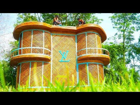 Building a Luxury Two Story Bamboo Resort 🌿🏡 [full video]