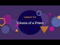 Volume and Surface Area of Prisms