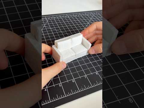 How to make miniature sofa #diy #handmade #miniature #shorts