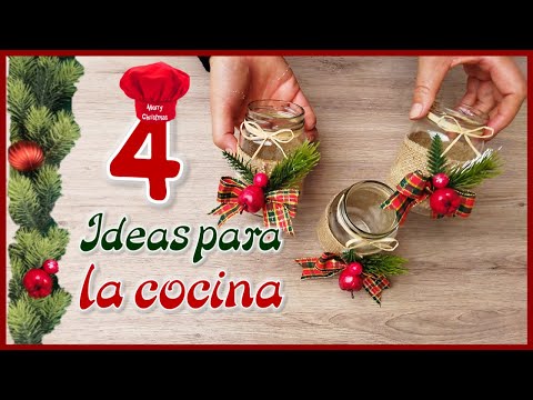 4 LINDAS IDEAS PARA DECORAR LA COCINA EN ESTA NAVIDAD - Christmas crafts for the kitchen - Navidad