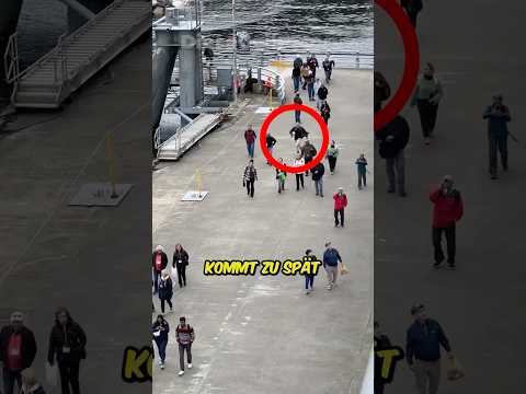 Er hat sein Kreuzfahrtschiff verpasst 😮