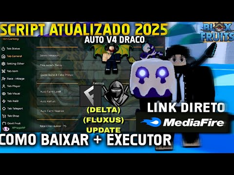 Como Baixar e Usar Script no Blox Fruits Mobile - Método Atualizado 2025 | Executor Delta Sem Key!