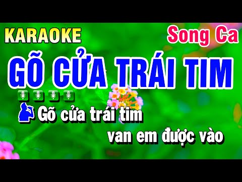 Karaoke Gõ Cửa Trái Tim Nhạc Sống Song Ca | Beat Huỳnh Anh